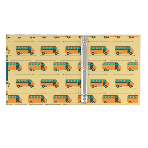 School Bus 3 Ring Binders - Full Wrap - 1" - OPEN INSIDE