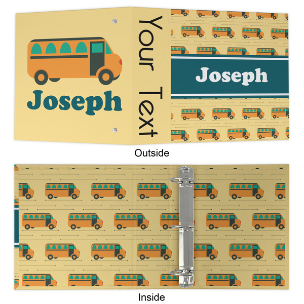 School Bus 3 Ring Binders - Full Wrap - 2" - APPROVAL