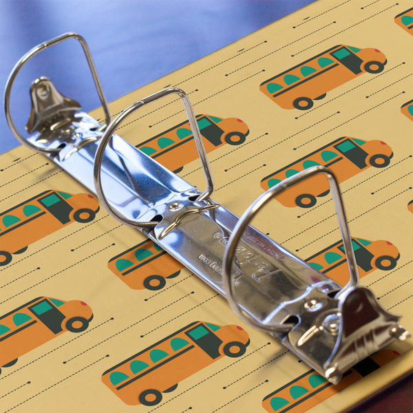 School Bus 3 Ring Binders - Full Wrap - 2" - DETAIL