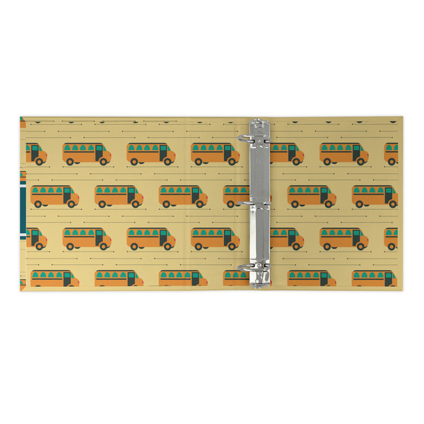 School Bus 3 Ring Binders - Full Wrap - 2" - OPEN INSIDE