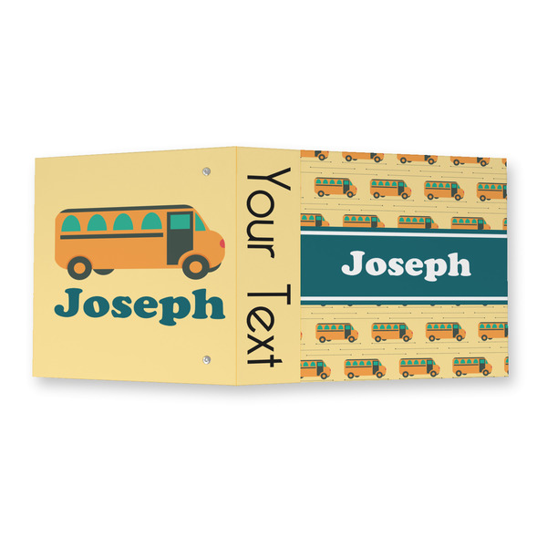 School Bus 3 Ring Binders - Full Wrap - 2" - OPEN OUTSIDE