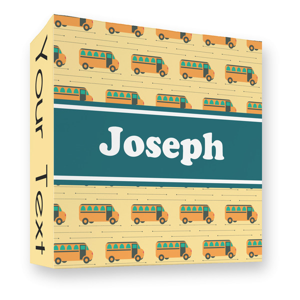 School Bus 3 Ring Binders - Full Wrap - 3" - FRONT