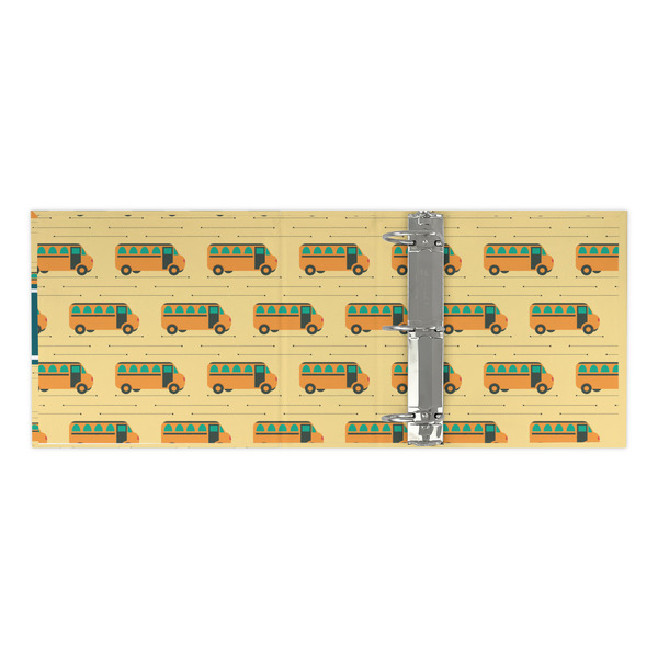 School Bus 3 Ring Binders - Full Wrap - 3" - OPEN INSIDE