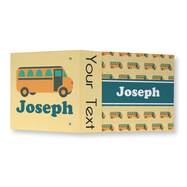 School Bus 3 Ring Binders - Full Wrap - 3" - OPEN OUTSIDE