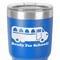 School Bus 30 oz Stainless Steel Ringneck Tumbler - Blue - Close Up
