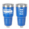 School Bus 30 oz Stainless Steel Ringneck Tumbler - Blue - Double Sided - Front & Back