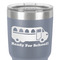 School Bus 30 oz Stainless Steel Ringneck Tumbler - Grey - Close Up