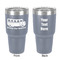 School Bus 30 oz Stainless Steel Ringneck Tumbler - Grey - Double Sided - Front & Back