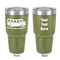 School Bus 30 oz Stainless Steel Ringneck Tumbler - Olive - Double Sided - Front & Back