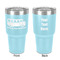 School Bus 30 oz Stainless Steel Tumbler - Teal - Double-Sided (Personalized)