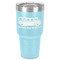School Bus 30 oz Stainless Steel Tumbler - Teal - Single-Sided (Personalized)