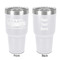 School Bus 30 oz Stainless Steel Tumbler - White - Double-Sided (Personalized)