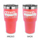 School Bus 30 oz Stainless Steel Ringneck Tumblers - Coral - Double Sided - APPROVAL
