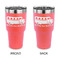 School Bus 30 oz Stainless Steel Tumbler - Coral - Double Sided (Personalized)