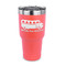 School Bus 30 oz Stainless Steel Ringneck Tumblers - Coral - FRONT