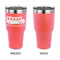 School Bus 30 oz Stainless Steel Ringneck Tumblers - Coral - Single Sided - APPROVAL