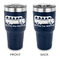 School Bus 30 oz Stainless Steel Tumbler - Navy - Double Sided (Personalized)