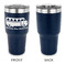School Bus 30 oz Stainless Steel Ringneck Tumblers - Navy - Single Sided - APPROVAL