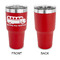 School Bus 30 oz Stainless Steel Ringneck Tumblers - Red - Single Sided - APPROVAL