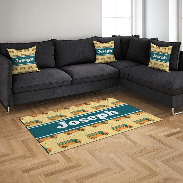 School Bus 4'x6' Indoor Area Rugs - IN CONTEXT