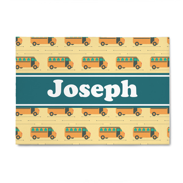 Custom School Bus 4' x 6' Indoor Area Rug (Personalized)