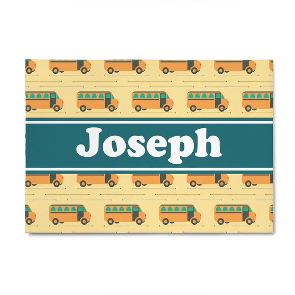 Custom School Bus 4' x 6' Patio Rug (Personalized)