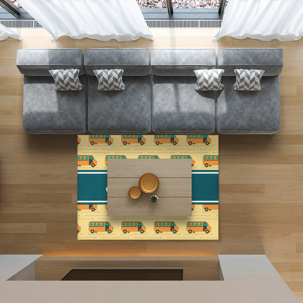 School Bus 5'x7' Indoor Area Rugs - IN CONTEXT