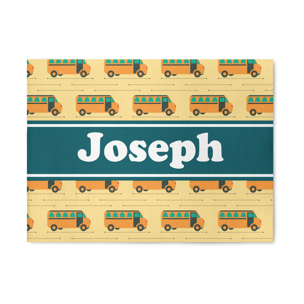 Custom School Bus 5' x 7' Patio Rug (Personalized)