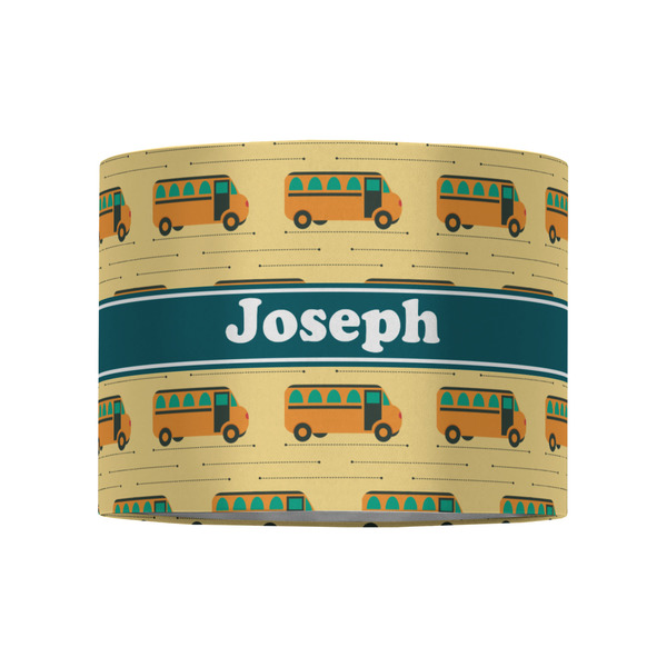 School Bus 8" Drum Lampshade - FRONT (Fabric)