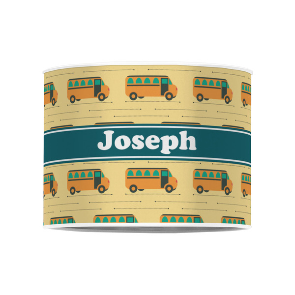 School Bus 8" Drum Lampshade - FRONT (Poly Film)