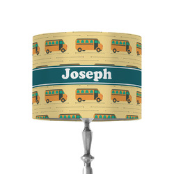 School Bus 8" Drum Lamp Shade - Fabric (Personalized)