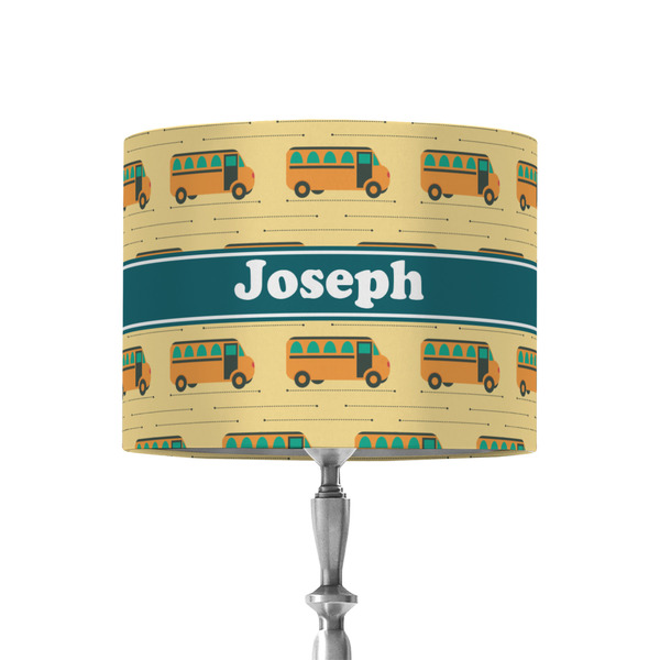 Custom School Bus 8" Drum Lamp Shade - Fabric (Personalized)