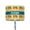 School Bus 8" Drum Lampshade - ON STAND (Fabric)