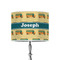 School Bus 8" Drum Lampshade - ON STAND (Poly Film)