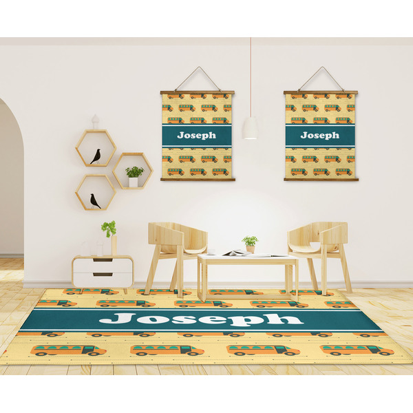 School Bus 8'x10' Indoor Area Rugs - IN CONTEXT