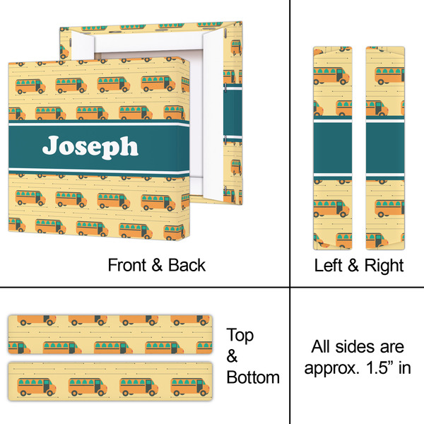 School Bus 8x8 - Canvas Print - Approval