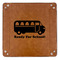 School Bus 9" x 9" Leatherette Snap Up Tray - APPROVAL (FLAT)
