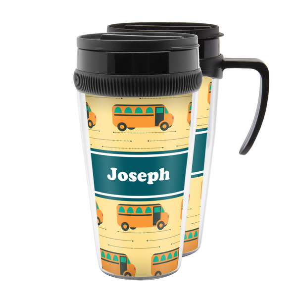 Custom School Bus Acrylic Travel Mug (Personalized)