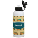 School Bus Water Bottles - Aluminum - 20 oz - White (Personalized)