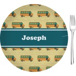 School Bus Glass Appetizer / Dessert Plate 8" (Personalized)
