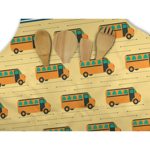 School Bus Apron - Pocket Detail with Props