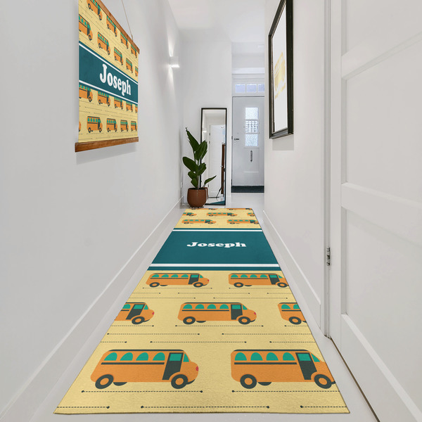 School Bus Area Rug Sizes - In Context (vertical)