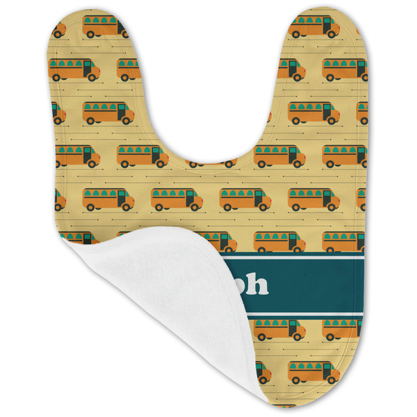 School Bus Baby Bib - AFT folded