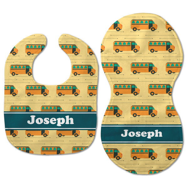 School Bus Baby Bib & Burp Set - Approval (new bib & burp)