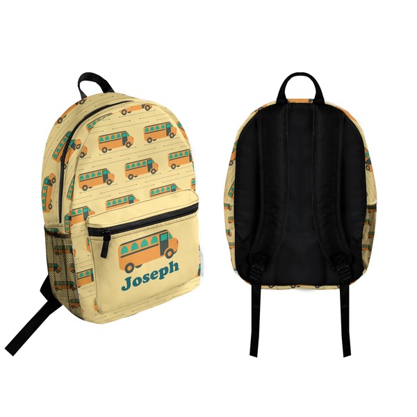 School Bus Backpack front and back - Apvl
