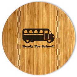 School Bus Bamboo Cutting Board (Personalized)
