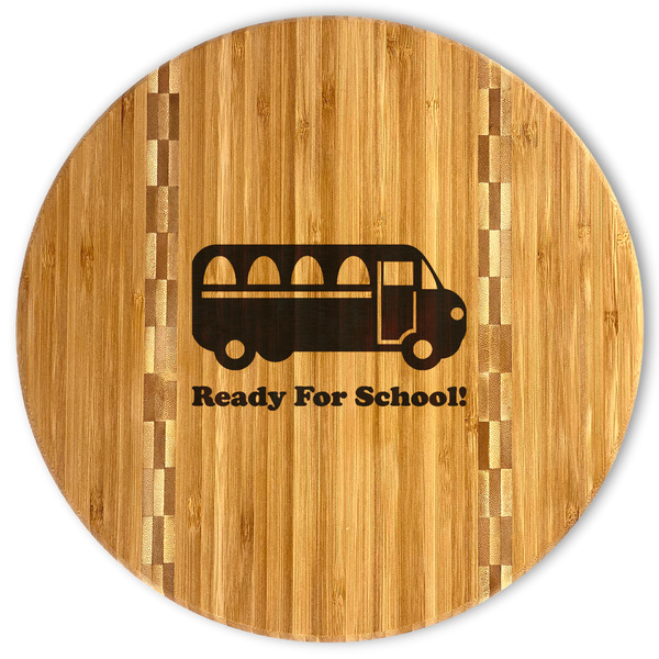 Custom School Bus Bamboo Cutting Board (Personalized)