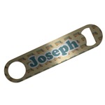 School Bus Bar Bottle Opener - Silver w/ Name or Text