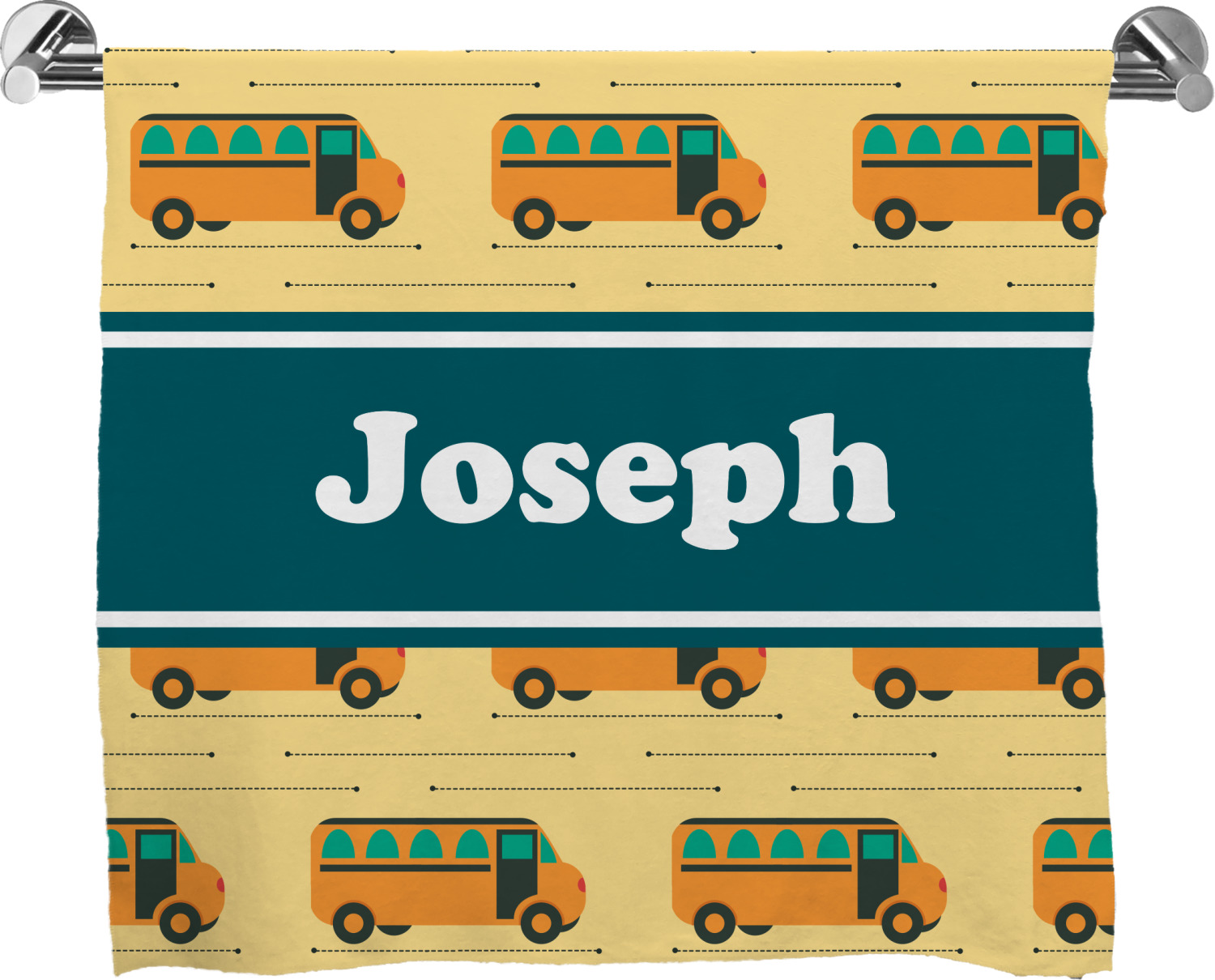 Custom School Bus Bath Towel (Personalized) YouCustomizeIt