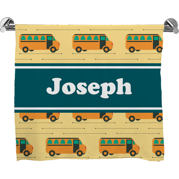 Custom School Bus Bath Towel (Personalized)